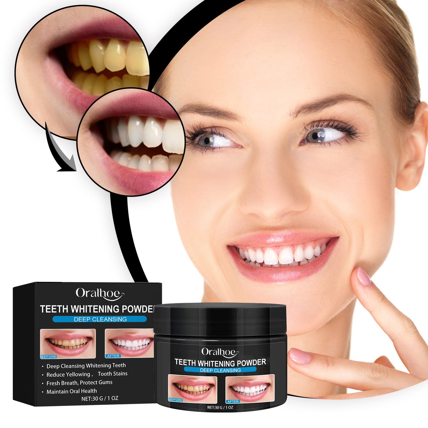 Reveal a Brighter, Whiter Smile with Premium Teeth Whitening Powder